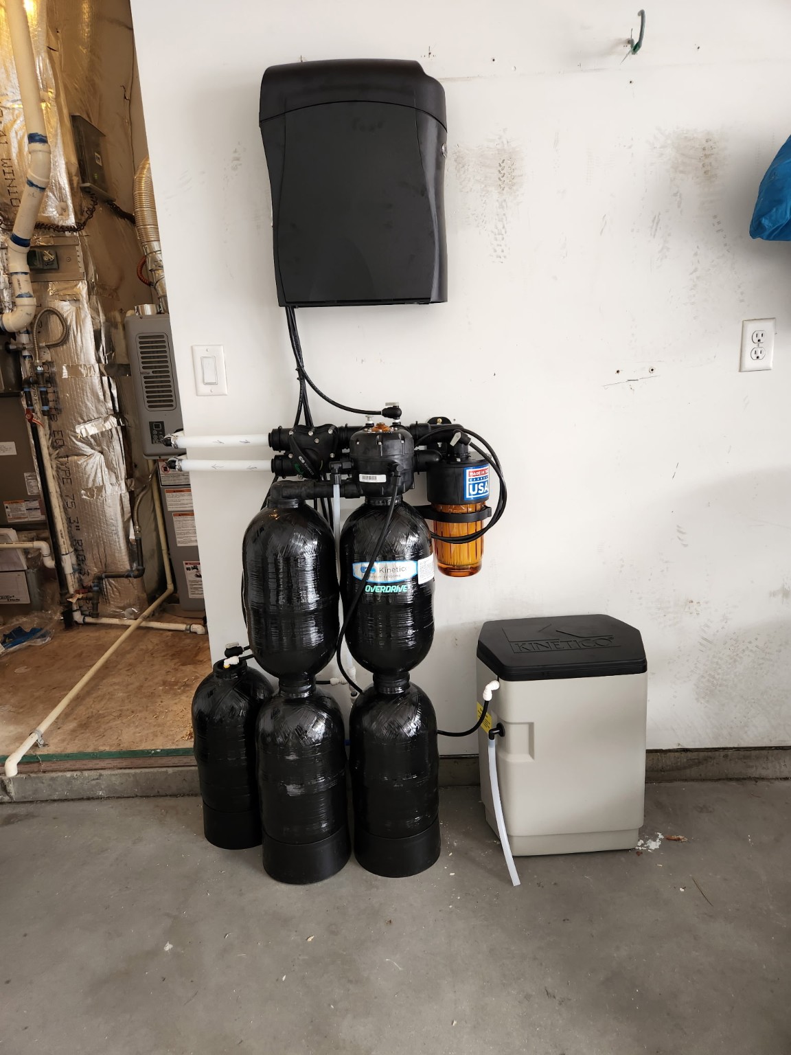 Completed whole-home water treatment installation